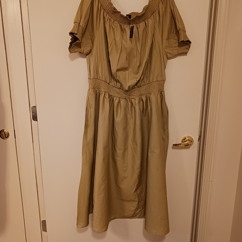 Ashley Stewart Olive Midi Dress